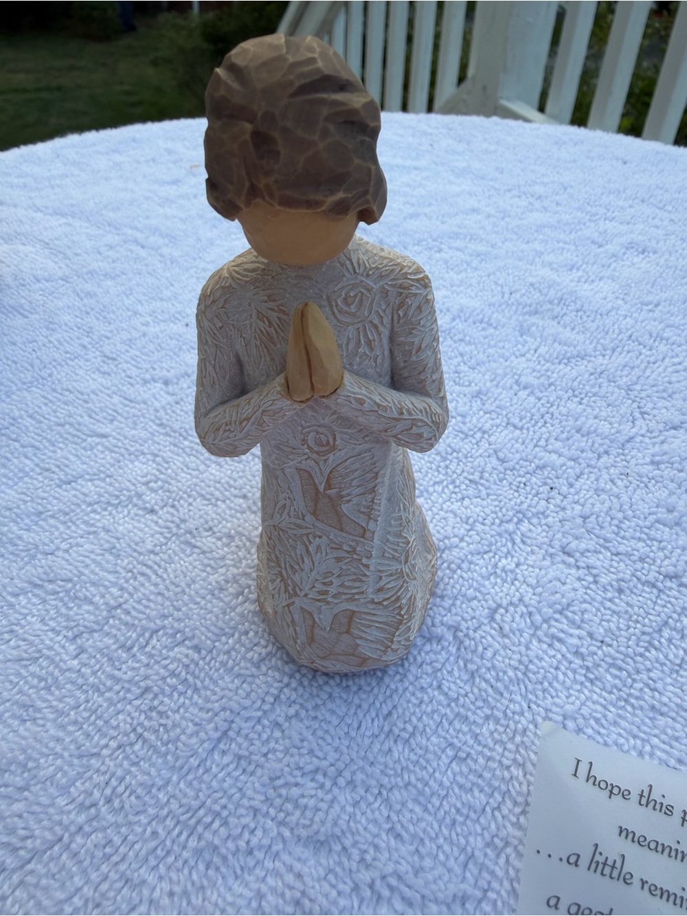 Willow tree ‘prayer for peace’ Figurine Beige and Brown